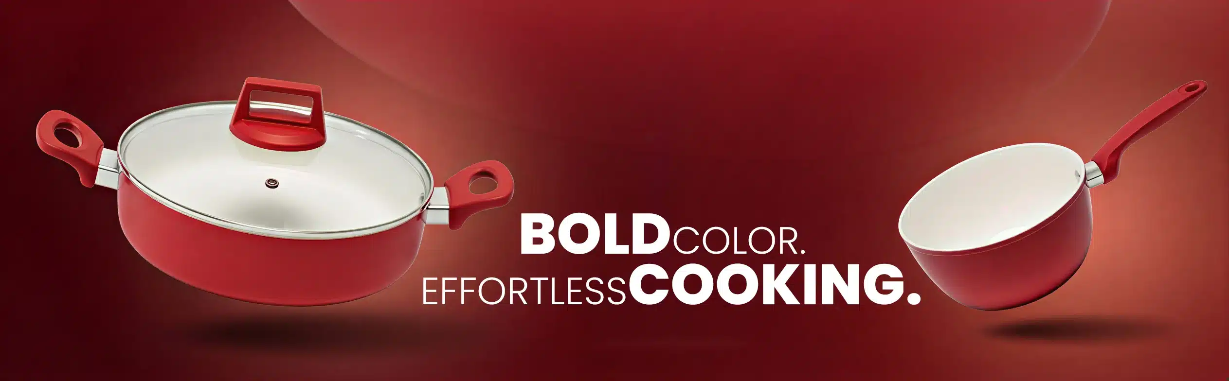 Kiam premium cookware collection — bold color, effortless cooking