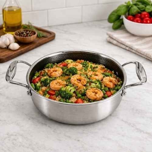 Tri-Ply Stainless Steel Kadai alternate view